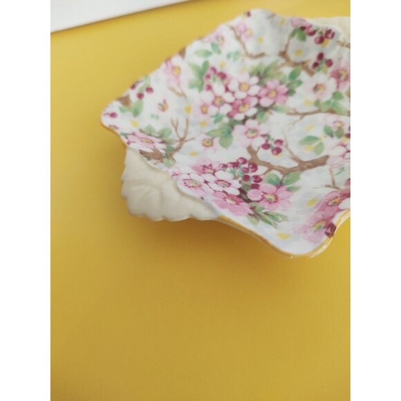 Vintage Shelley Floral Chintz Maytime Jam Trinket Dish 1940's RARE! - Picture 6 of 11